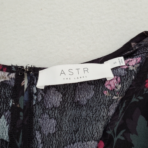 ASTR The Label Floral Swing Long Sleeve Mini Dress Small Fairy Goth - Picture 9 of 11